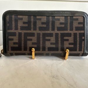 Fendi Zucca Zippy Wallet